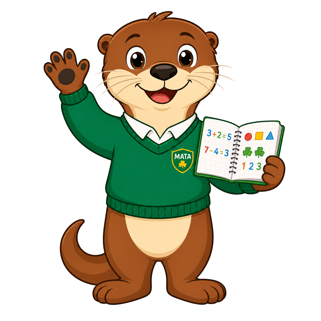 Mata the otter waving